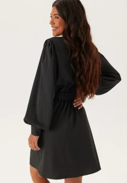 BUBBLEROOM Wrap Satin Dress