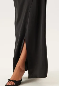 Bubbleroom Occasion Wrap Satin Gown