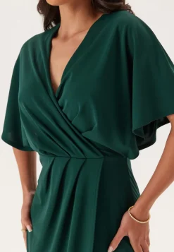 Bubbleroom Occasion Wrap Slit Maxi Dress