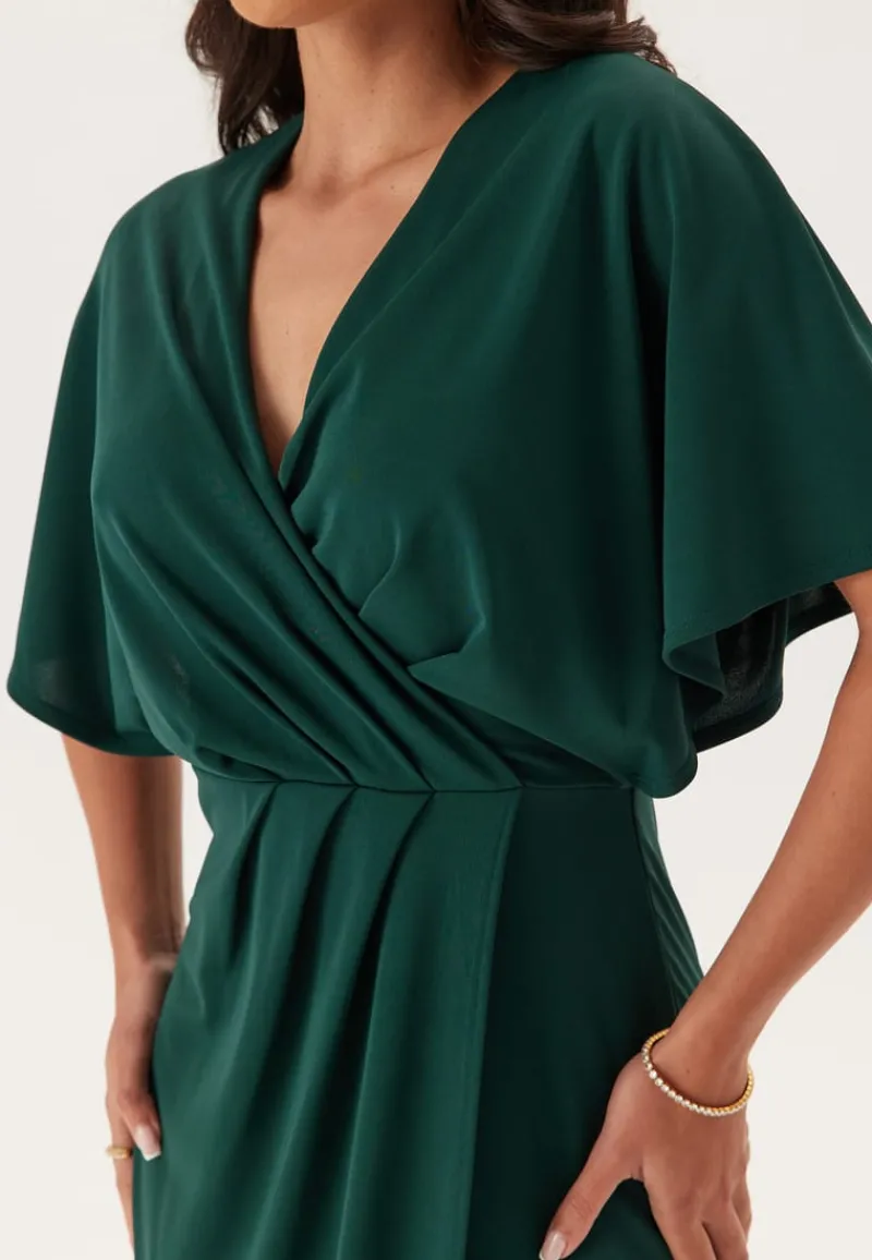 Bubbleroom Occasion Wrap Slit Maxi Dress