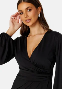 Bubbleroom Occasion Wrap Stretchy Midi Dress