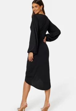 Bubbleroom Occasion Wrap Stretchy Midi Dress
