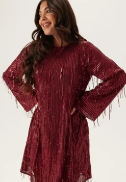 YAS lantra Ls Sequin Fringe Dress