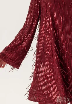 YAS lantra Ls Sequin Fringe Dress